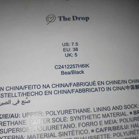 The Drop Women's Black Bea Platform Heel Size 7.5 - 4.6 Inch Heel - Picture 12 of 12